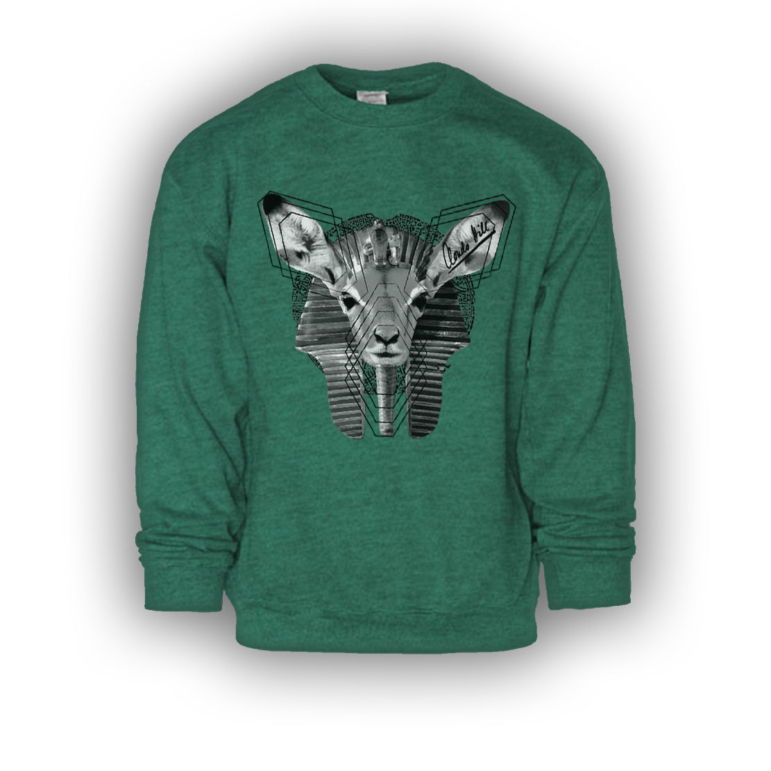 Clouds Hill "Hidden Speculations" - DEER (Green) Youth Crewneck