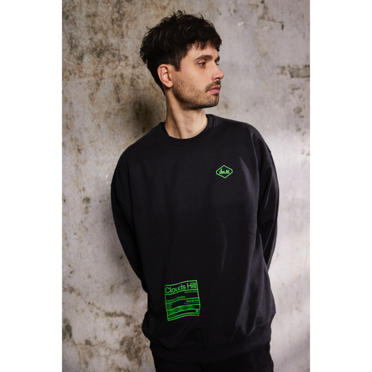 Clouds Hill - 'Interface Collection' Black Crewneck