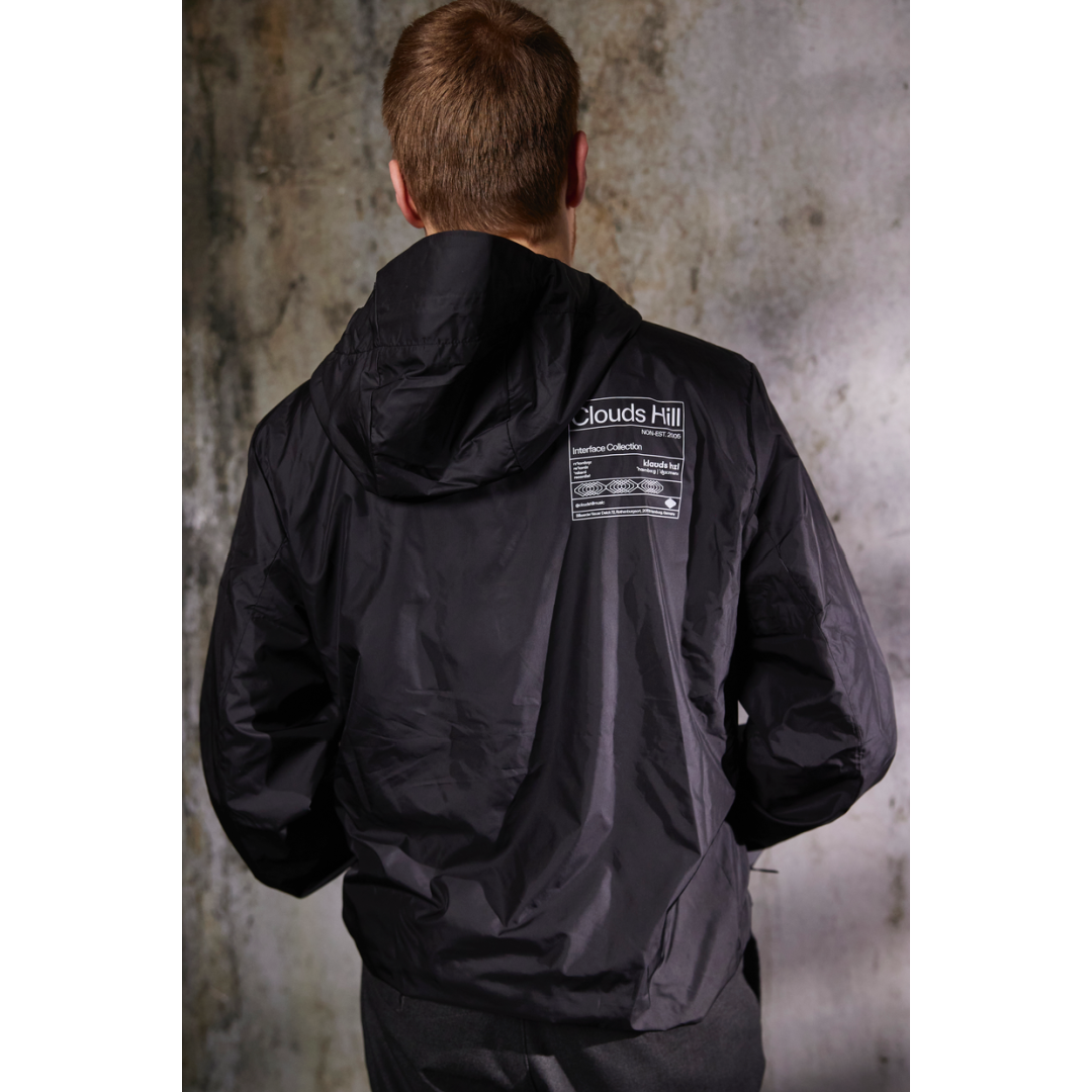 Clouds Hill - 'Interface Collection' Black Windbreaker
