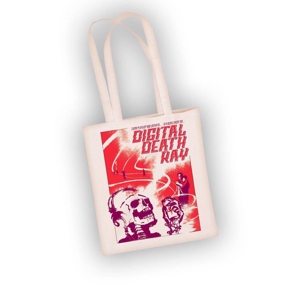 Clouds Hill "Hidden Speculations" - DIGITAL DEATH RAY (Natural) Tote Bag