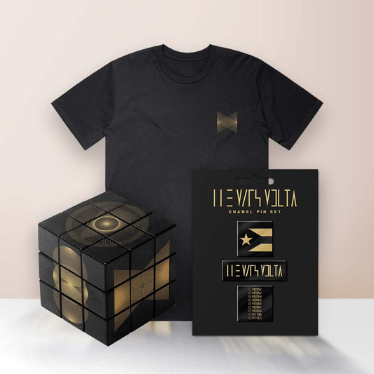 The Mars Volta - Kinetic Collection: Blacklight Shine T-Shirt + Volta Cube + Pin Set